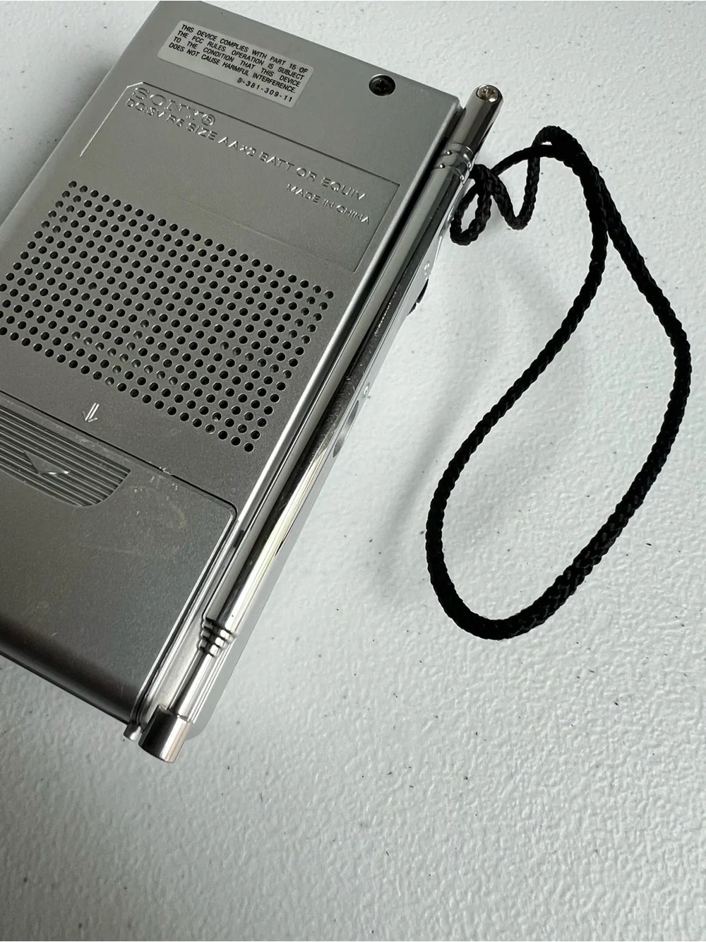 Sony Silver Portable AM/FM Pocket Radio ICF-S10MK2